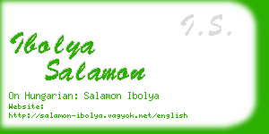 ibolya salamon business card